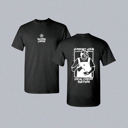 Polera Pickers - Barista Negra