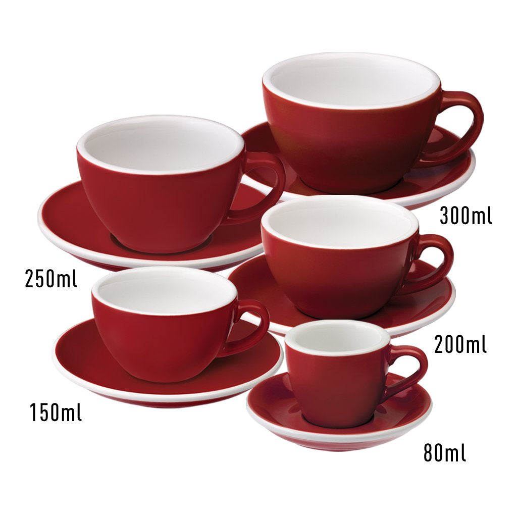 Set de 6 x EGG 150ml Flat White - Taza y Platillo